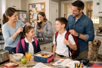 School Morning Routine Families